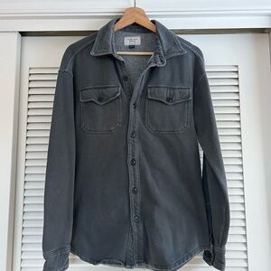 American Eagle XS Gray Button-Up Shirt